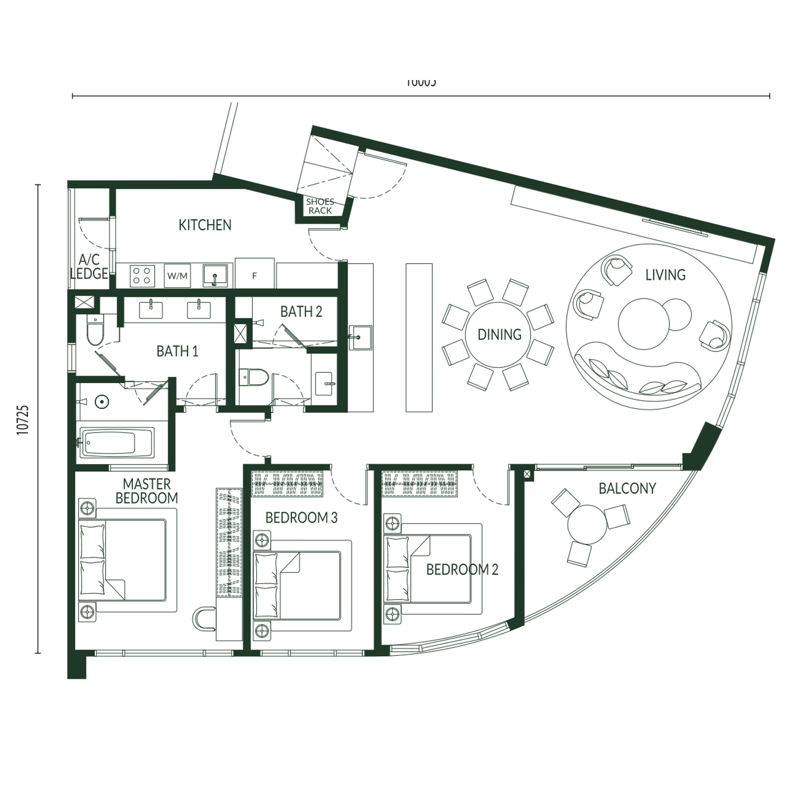 Type F floor plan