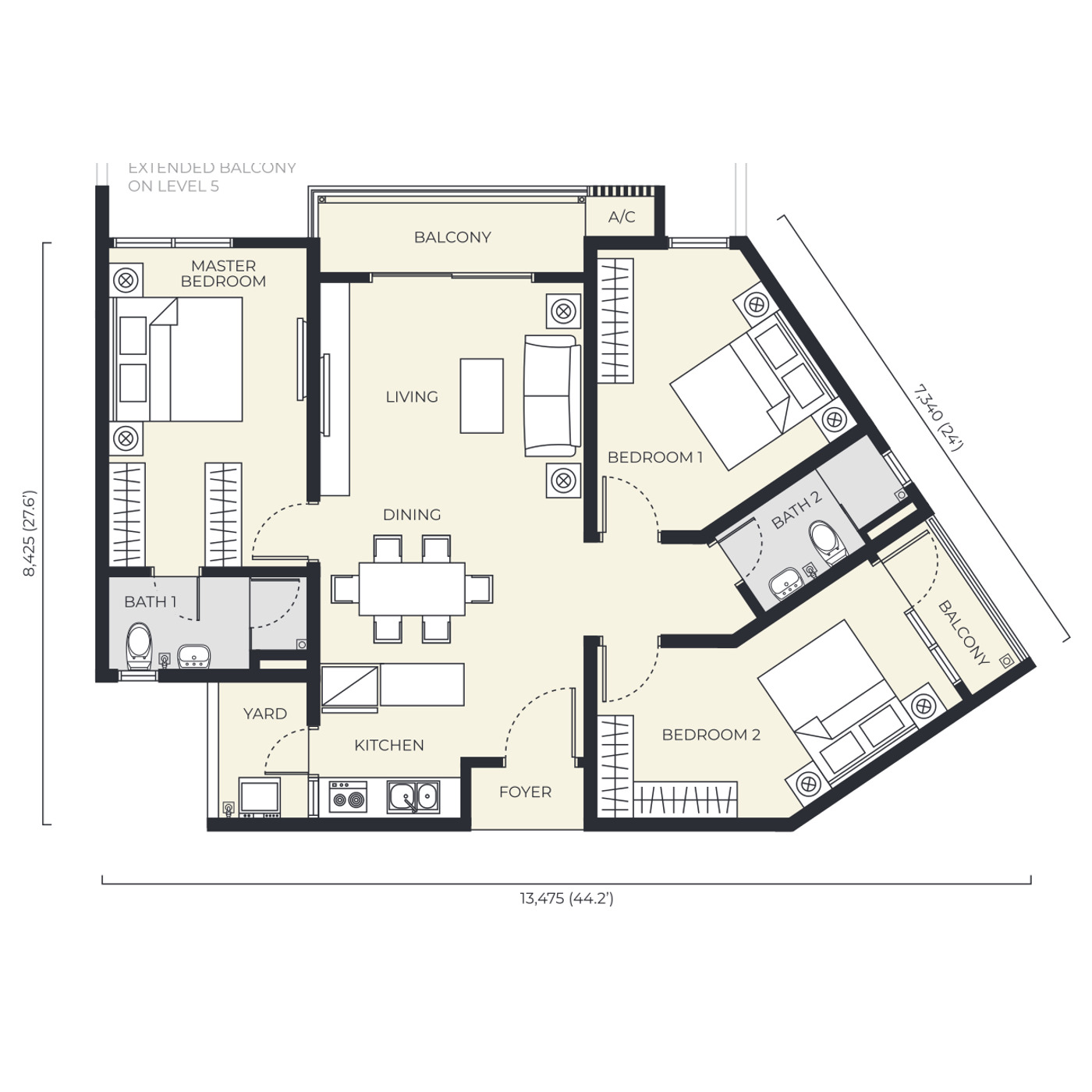 Type F floor plan