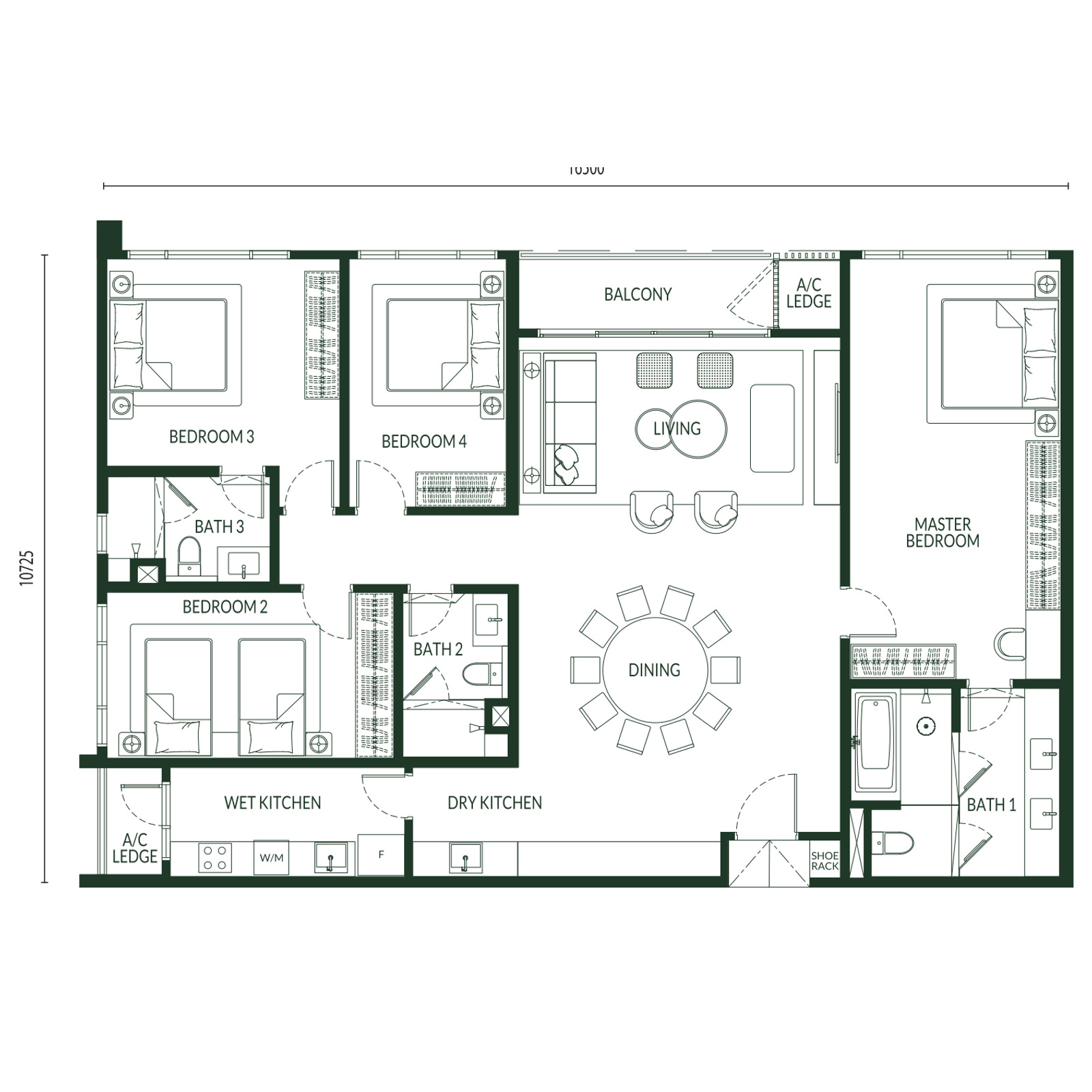 Type E floor plan