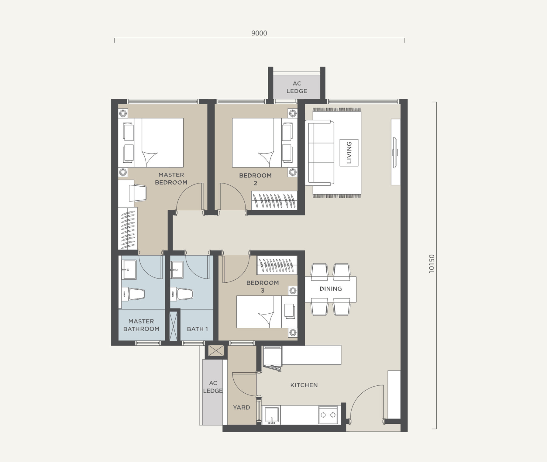 Type C floor plan
