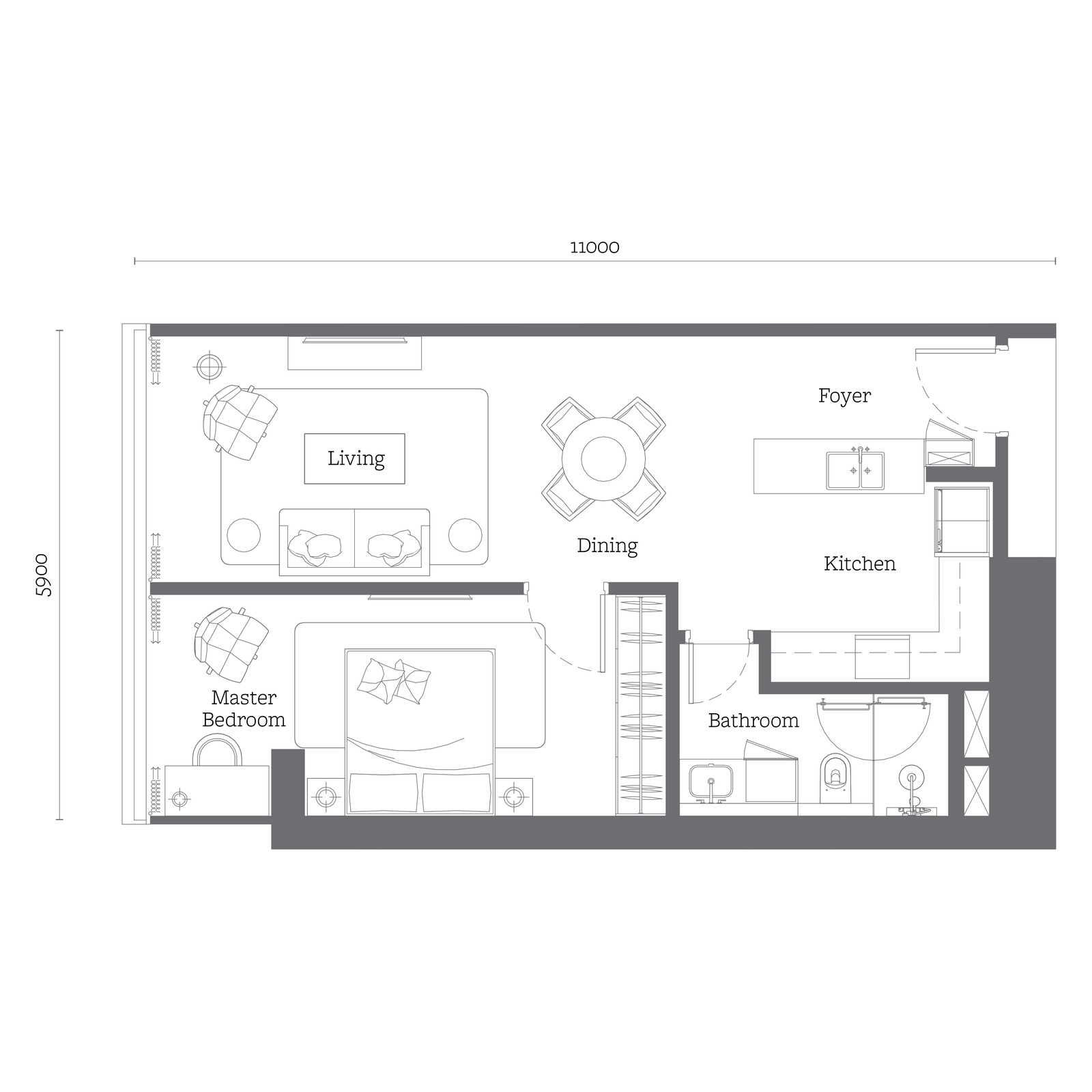 Type B1 floor plan