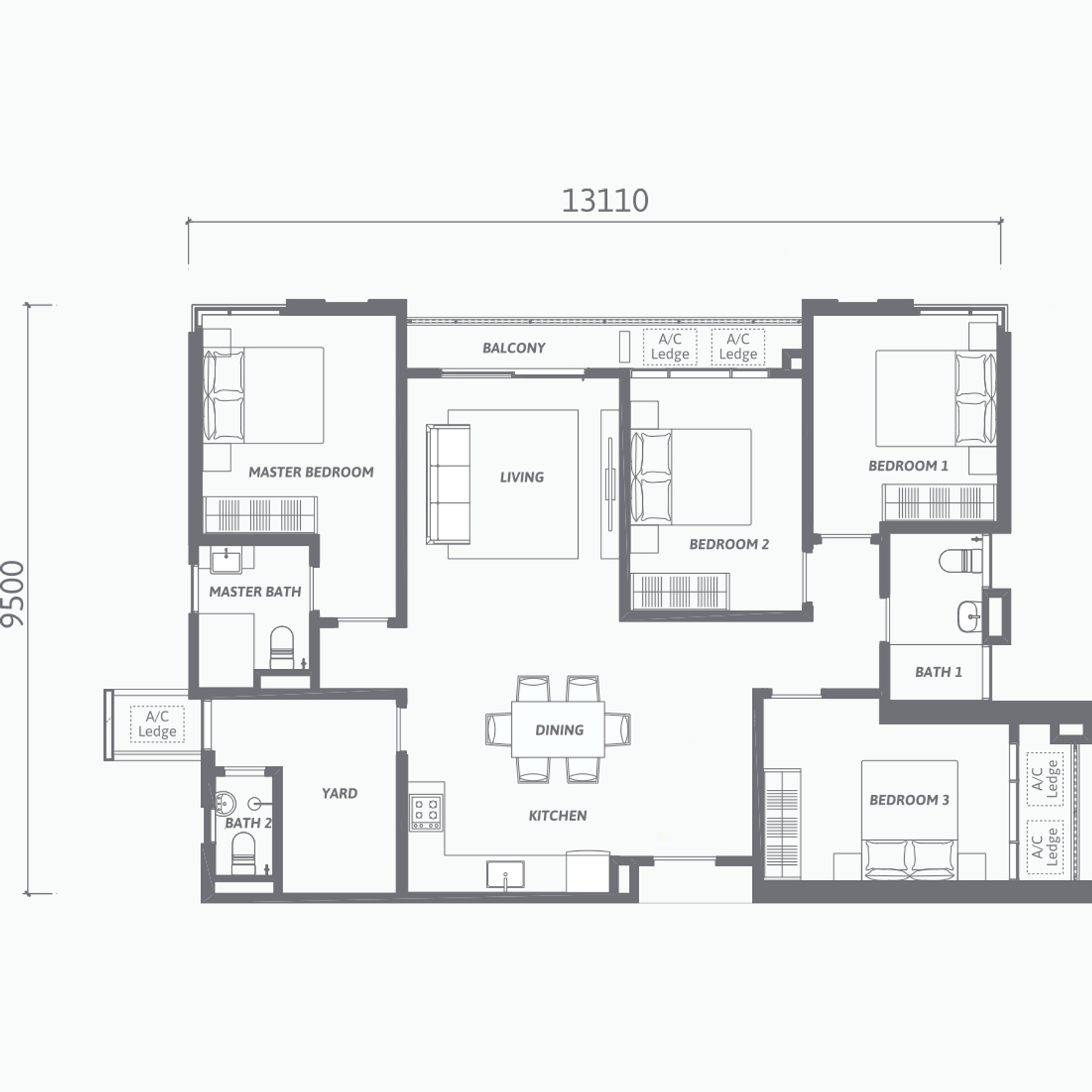 Type C floor plan