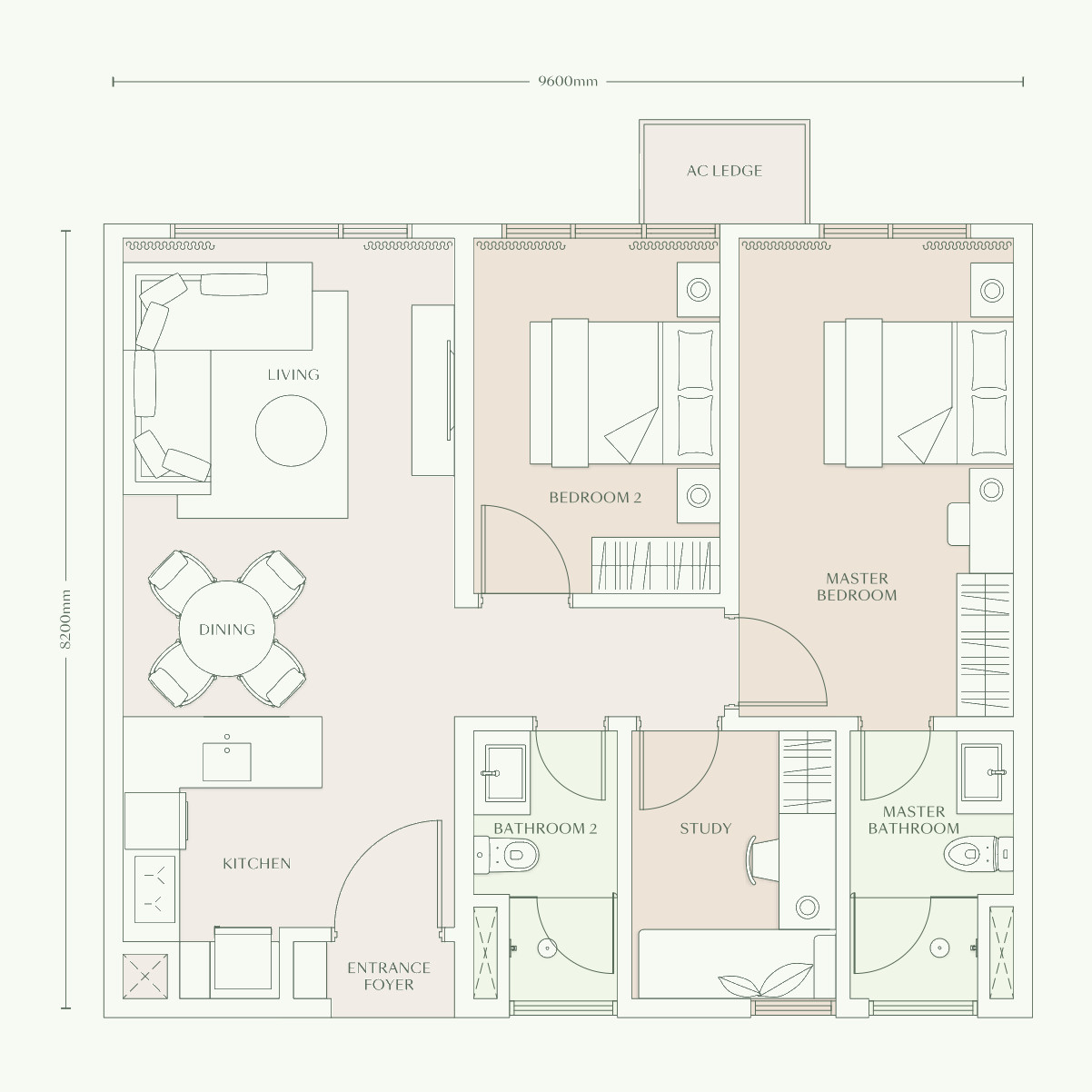 Type D1 floor plan