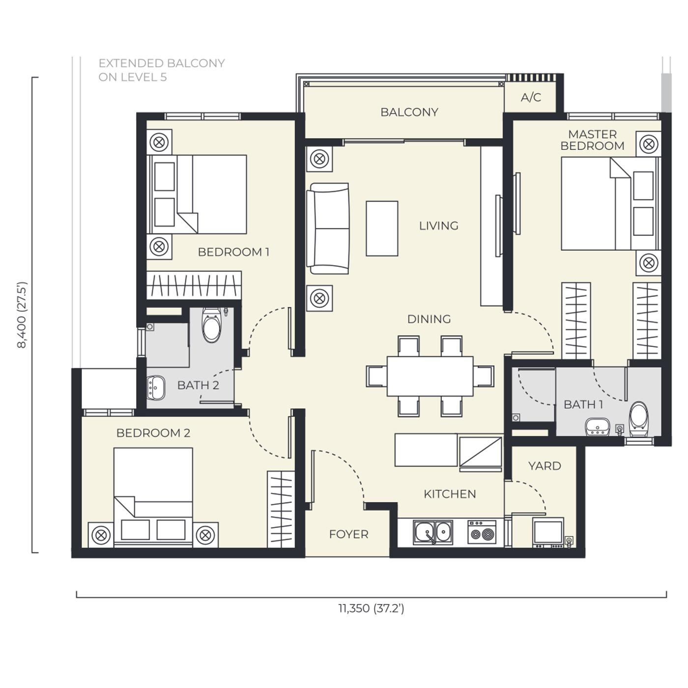 Type E floor plan